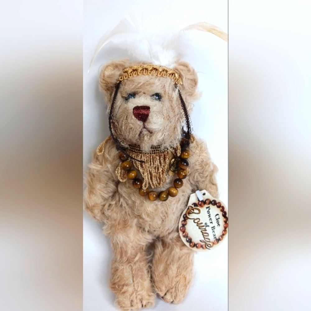 CLOE POWER BEAR OF COURAGE PICKFORD BEARS BRASS BUTTON JOINTED 9" 